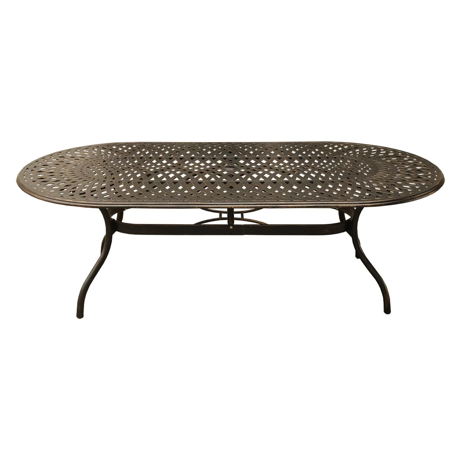 Oakland Living Modern Mesh Lattice Aluminum 9 Piece Patio Dining Set