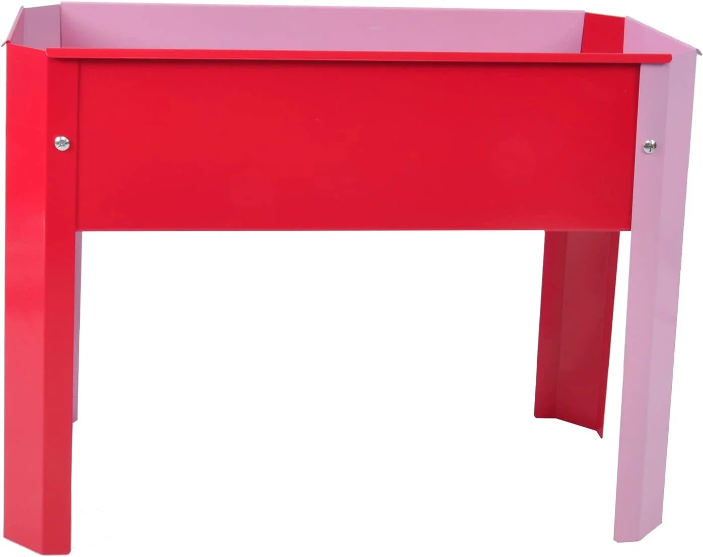 Tabaray Elevated Garden Beds Outdoor with Legs,Standing Planters for Outdoor Plants,Flowers,Backyard, Patio, Balcony,24×10.5×17.5in (Red and Pink)