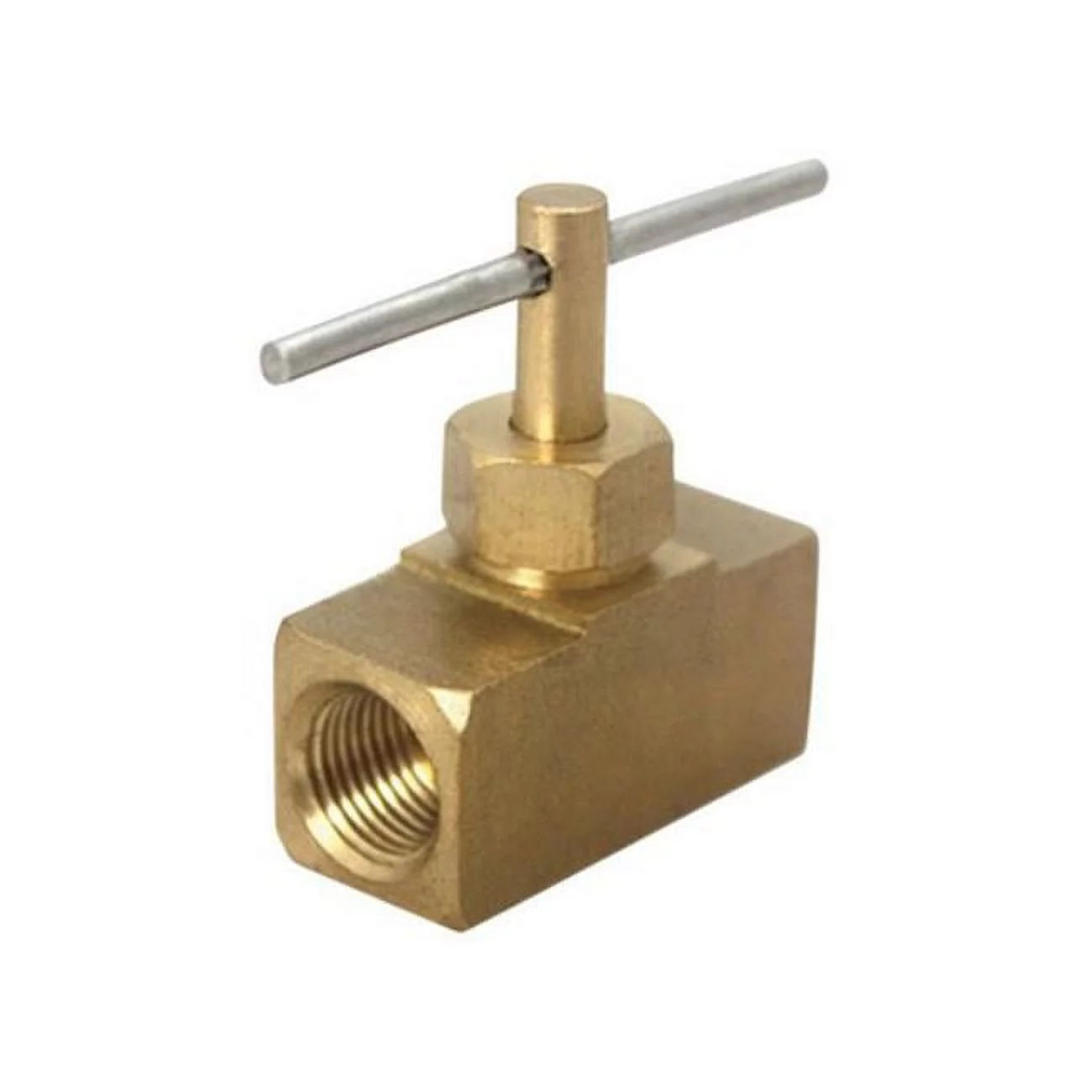 0.25 FPT x 0.25 in. FPT Yellow Brass Lead Free Needle Valve Compression