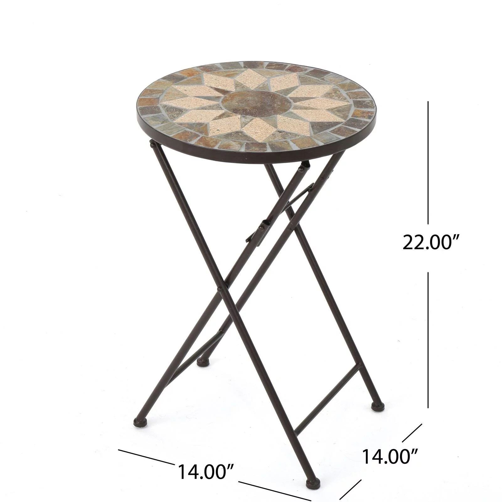 Silvester Stone Top Patio Side Table