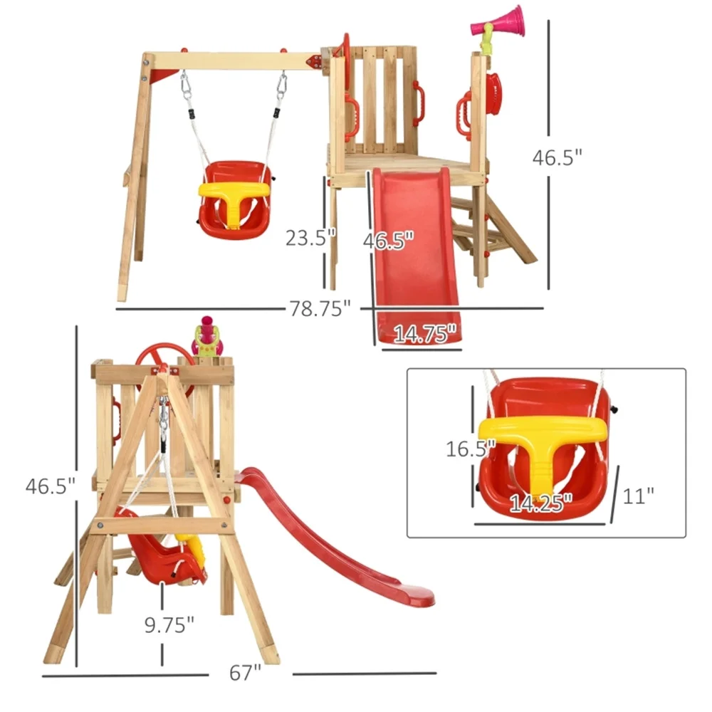 Wooden Swing Set