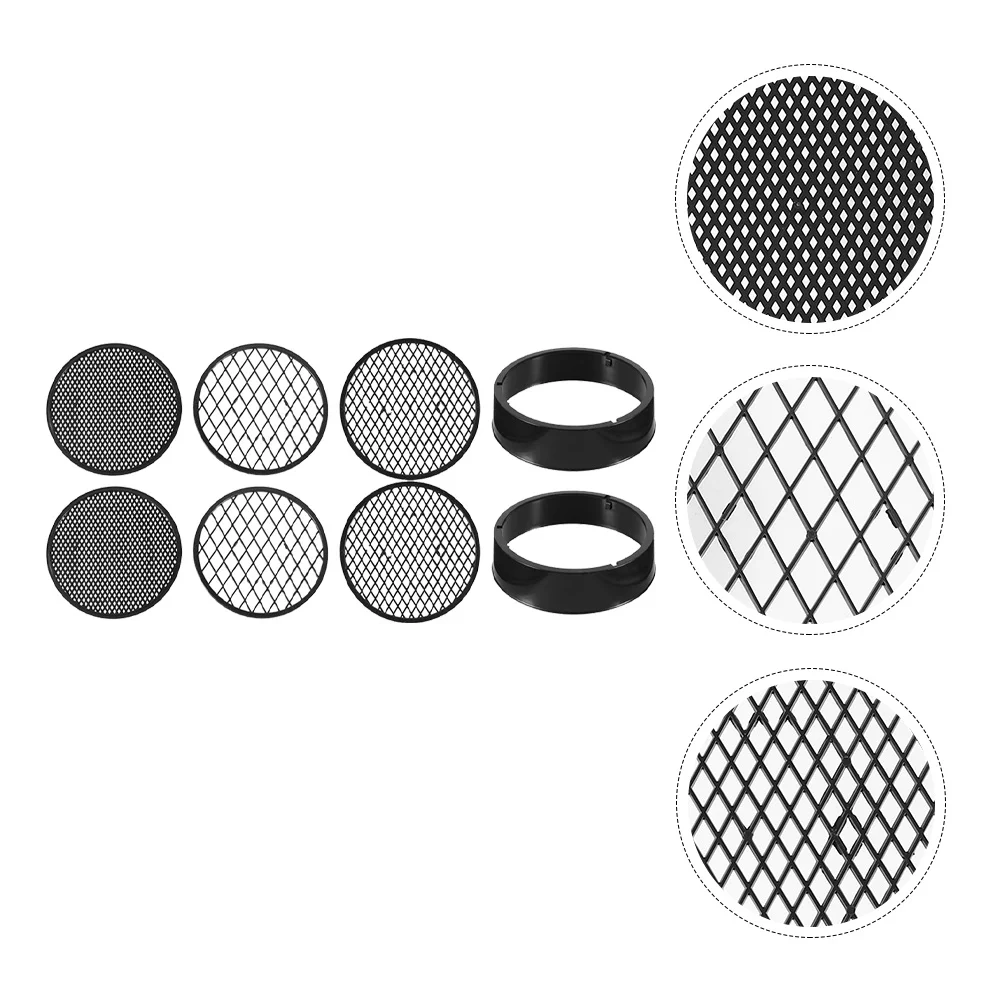 NUOLUX 2 Sets/8pcs Mesh Sifting Pan Garden Sieve Gardening Tool Riddle Soil Sieve Set