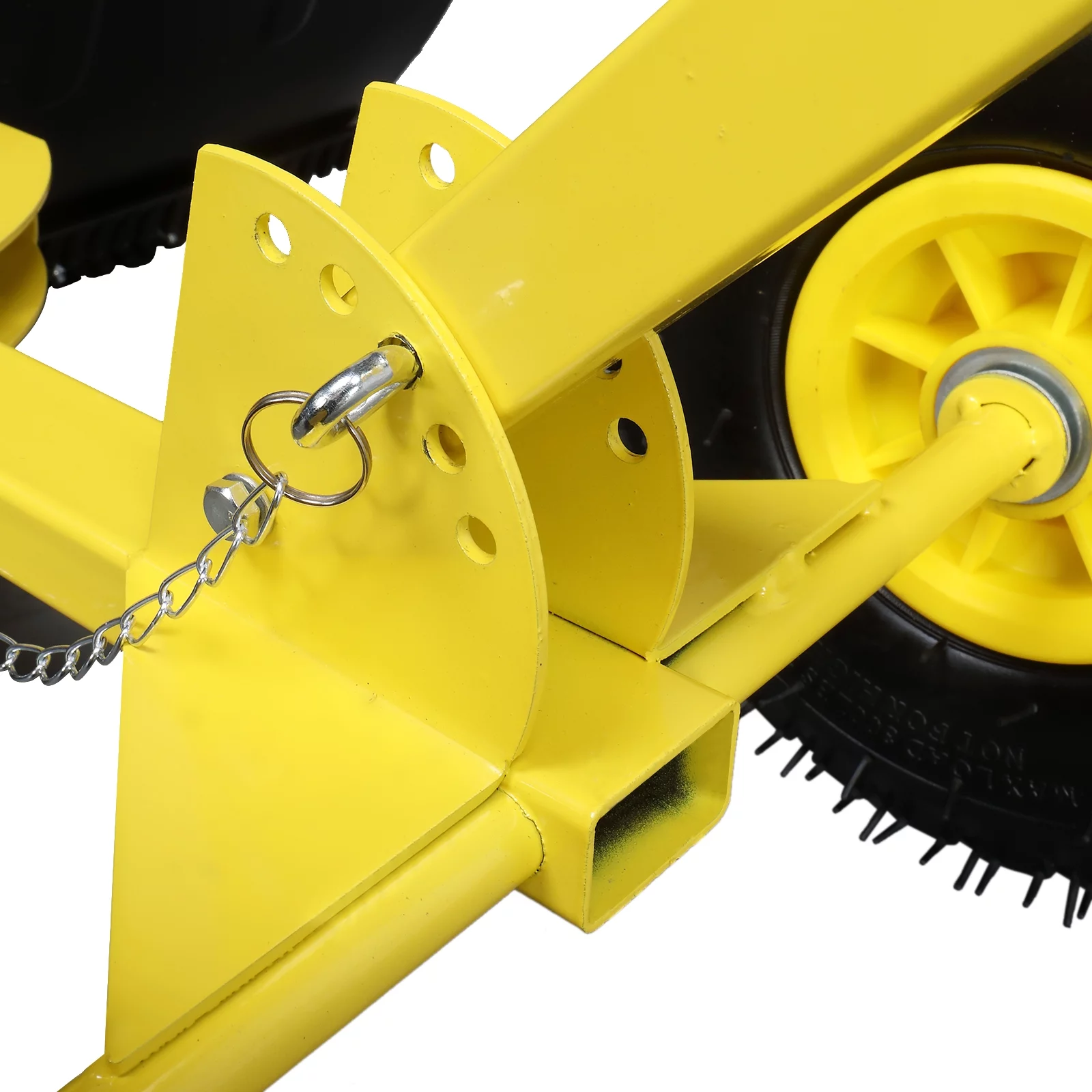 Long Snow Plow Shovel Angle & Height Adjustable Padded Handle Efficient Snow Clean Tool for Driveway or Pavement Yellow