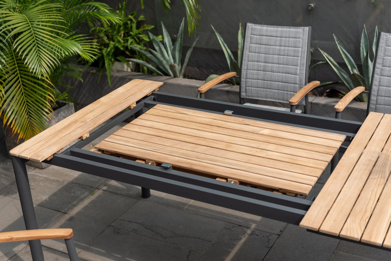 Amazonia Mucuge 11-Piece 100% FSC Teak Wood and Aluminum Extendable Patio Dining Set