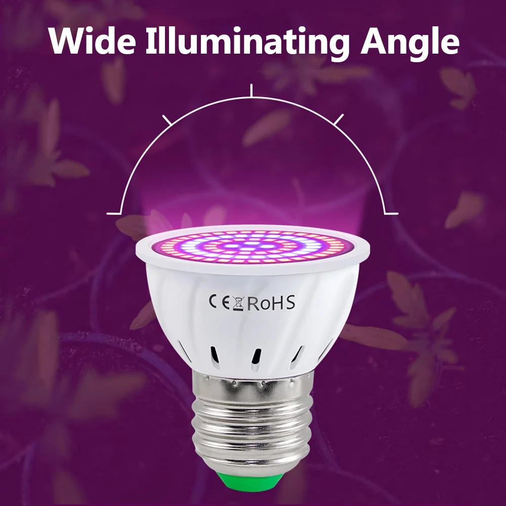 Walmeck Grow Bulb for Indoor Plants Red & Blue Spectrum Plant Bulbs E27 Growing Lamp for Seedlings Hydroponic Succulent Flowers Veg Greenhouse ()