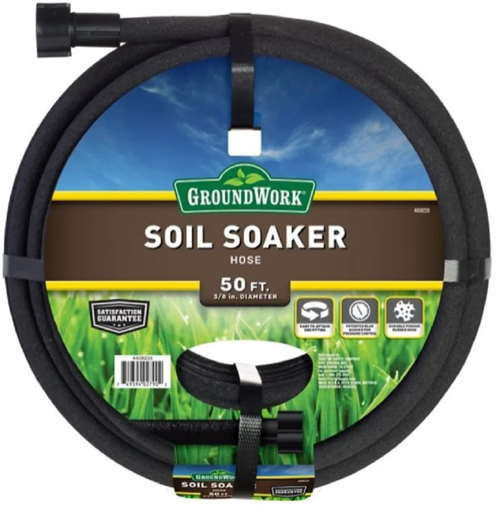 GroundWork TSCELSP38050 Light-Duty Soaker Hose 3/8 in. x 50 ft. Aluminum