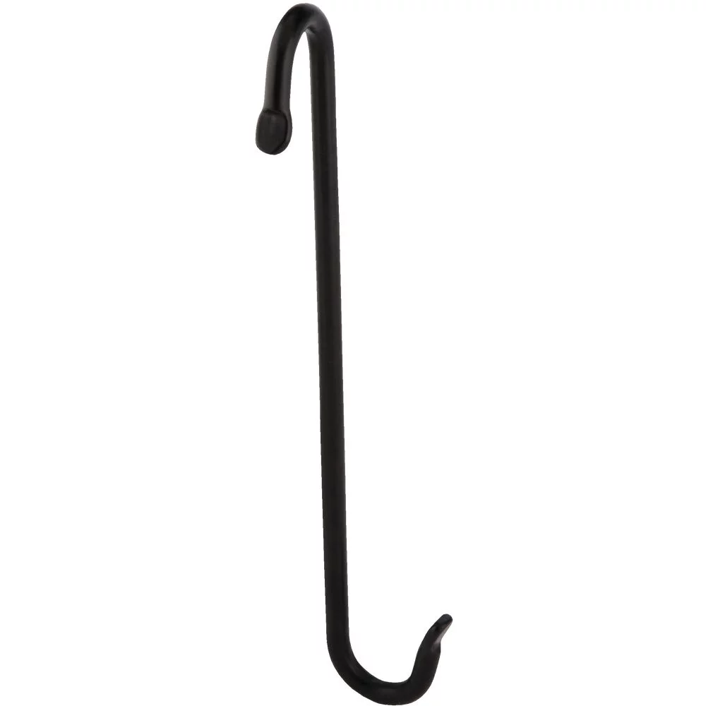2 PK, Panacea 89409-Panacea 8 In. Black Powder-Coated Wrought Iron S-Hook Plant Hanger