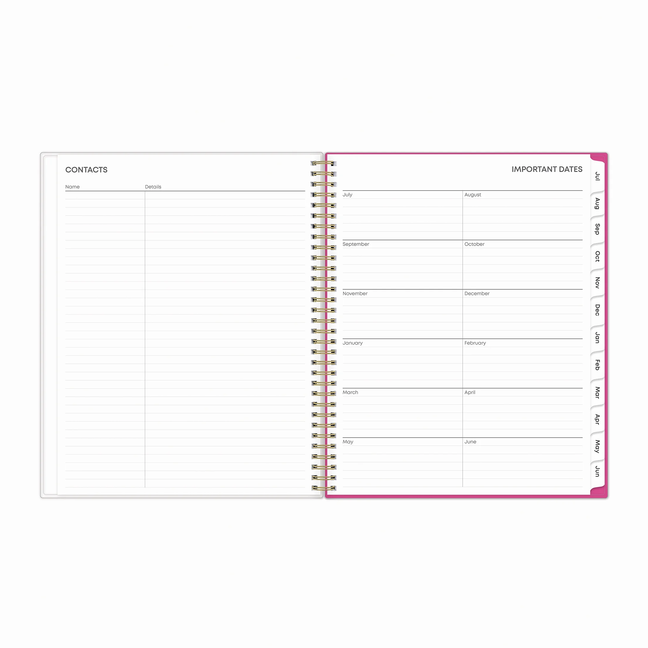 2024-25 Weekly Monthly Planner, 8.5x11, by Blue Sky, Rainbow Wave