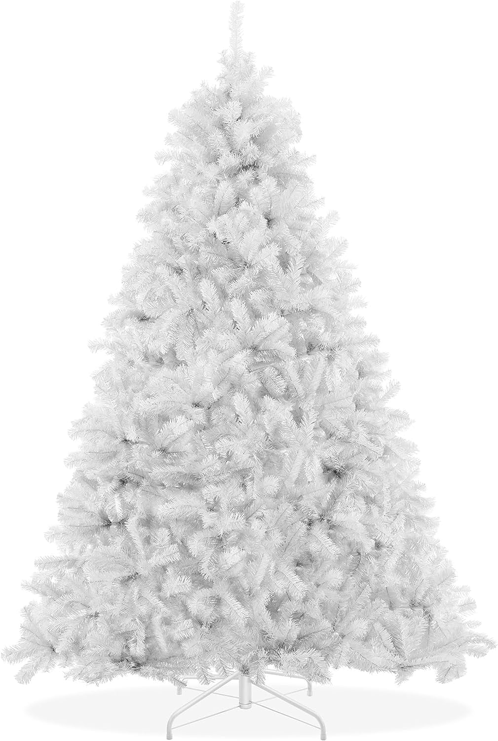 6FT White Spruce Artificial Holiday Christmas Tree With Sturdy Metal Stand