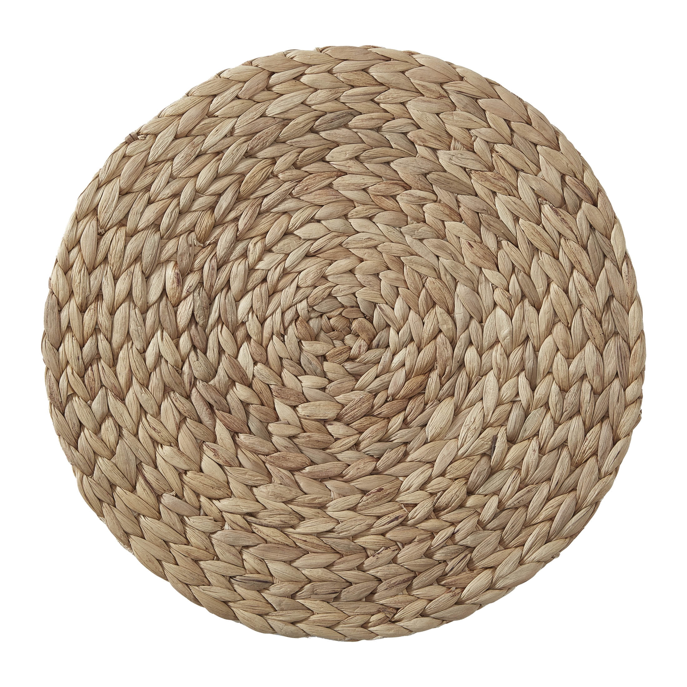 Better Homes & Gardens Round Natural Water Hyacinth Weave,Table Placemat, 15