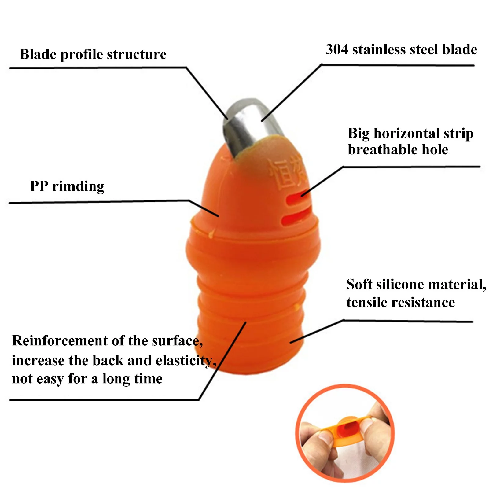 Bnnlsa Finger Cuff Vegetable Picking Potted Plants Trim Silicone Thumb Knife Set Knife Garden Tools Garden Silicone Thumb Knife