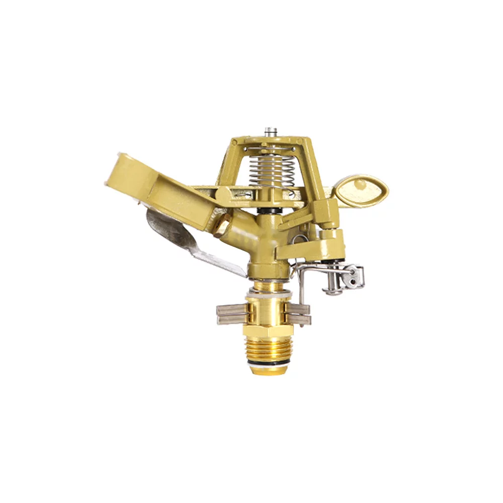 Anself 0°- Kirsite Adjustable Pattern Rain Bird Garden Impact Sprinkler Agricultural Lawn Brass Spray 4' Nozzle 10-15m Water Distance