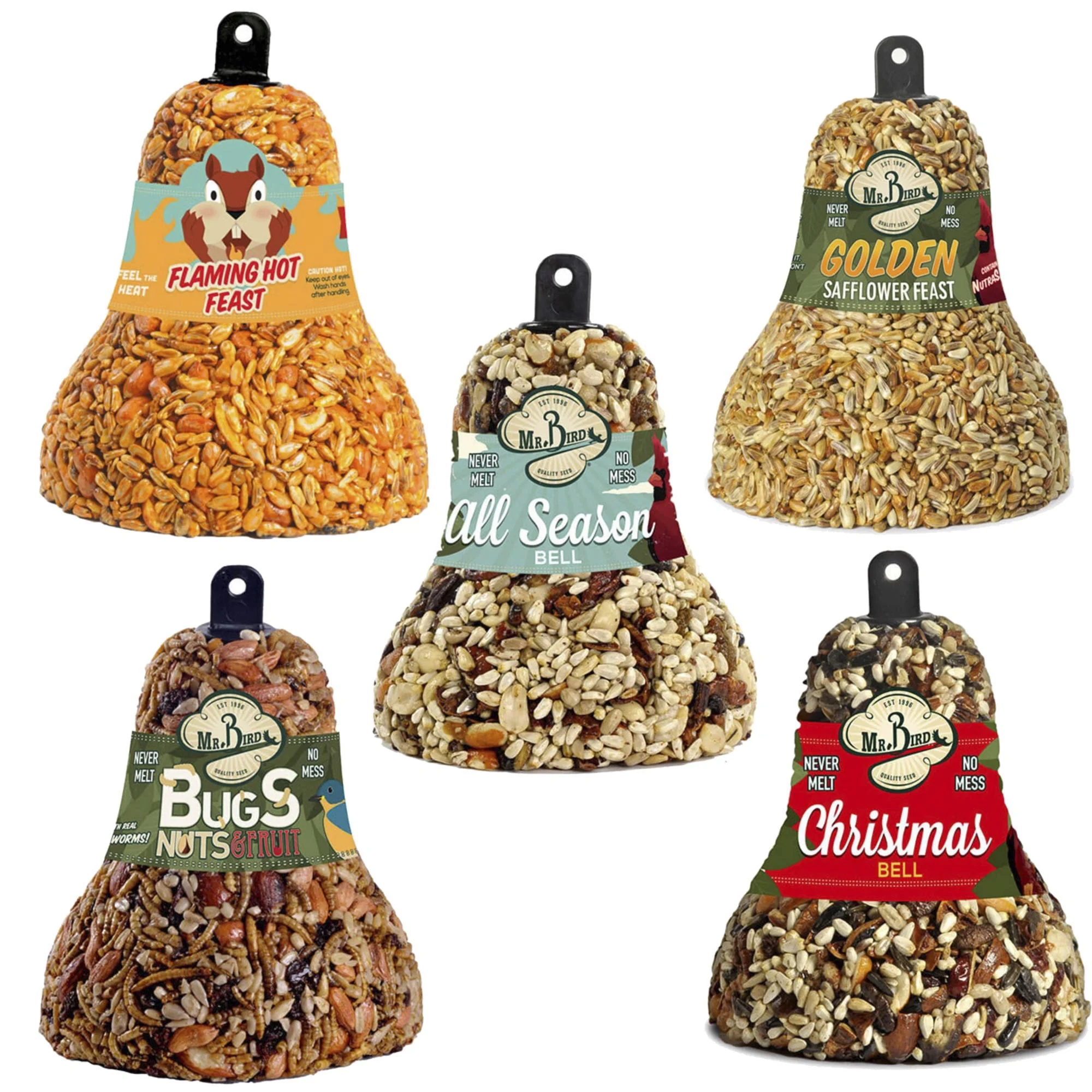 Home & Garden 5 Bird Seed Replacement Bells Feed Wild Bird Cardinals Wrens 621.618.618Gs.412.21