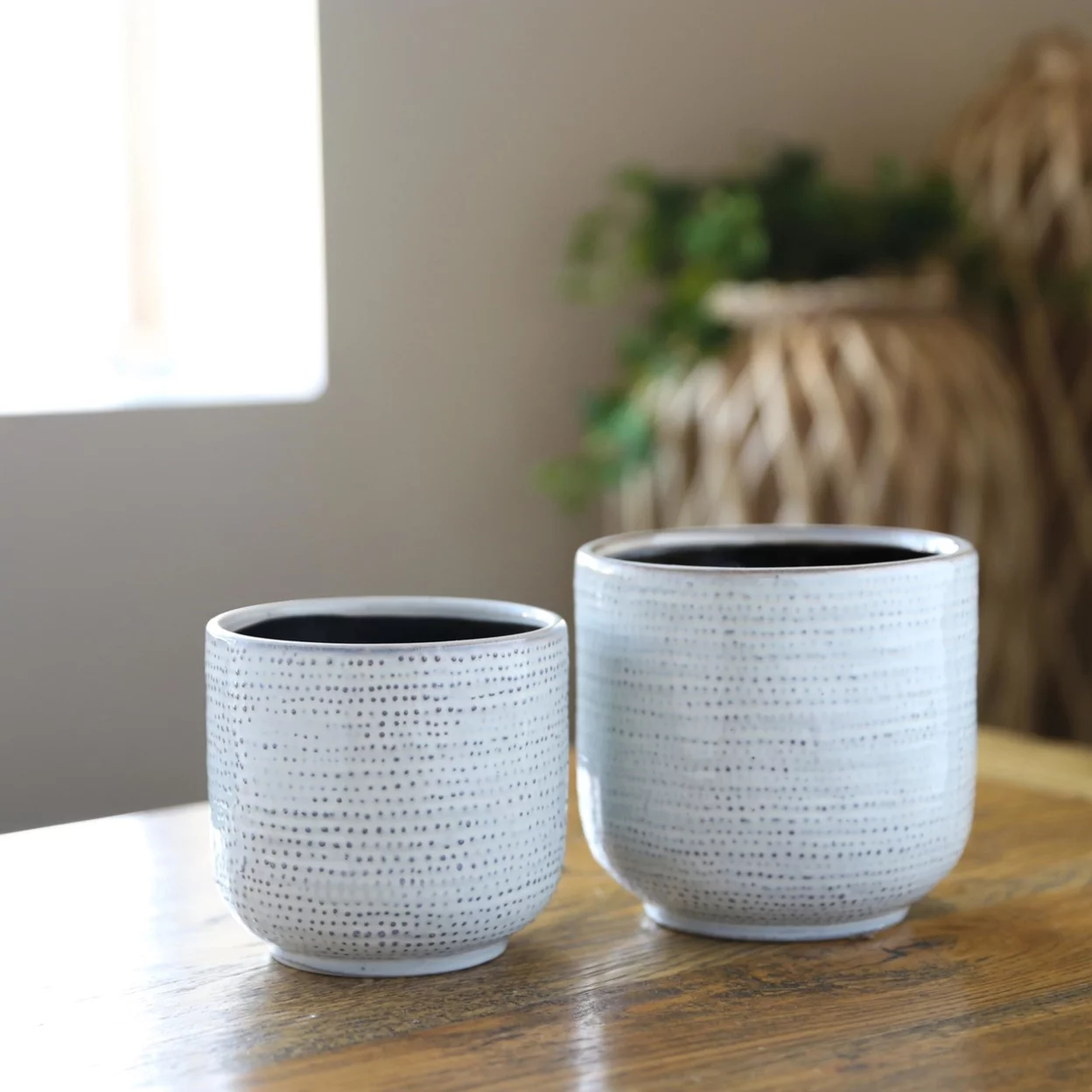 Urban Trends Collection: Ceramic Pot Gloss Glazed Finish White 5.75