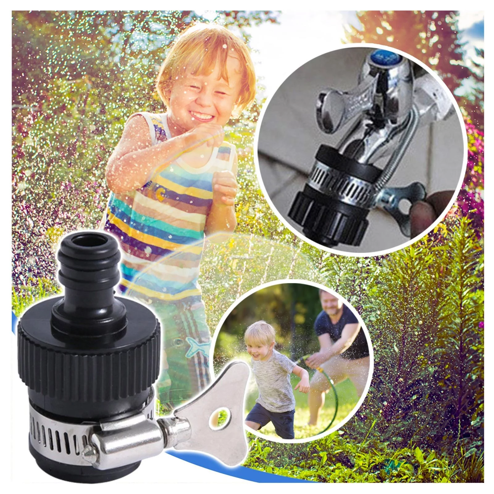 Garden Hose Connector Garden Quick Connector Water Pipe Universal Connector Kids Sprinklers for Yard Sprinkler Stand Tripod Mini Sprinkler Small Sprinkler Pool Sprinklers Sprinkler Coupler
