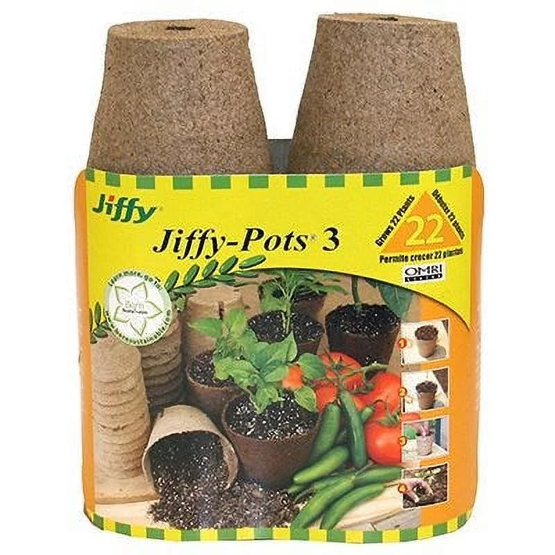 Jiffy Round Peat Pot, 3-In., 22-Pk. 1 Pack