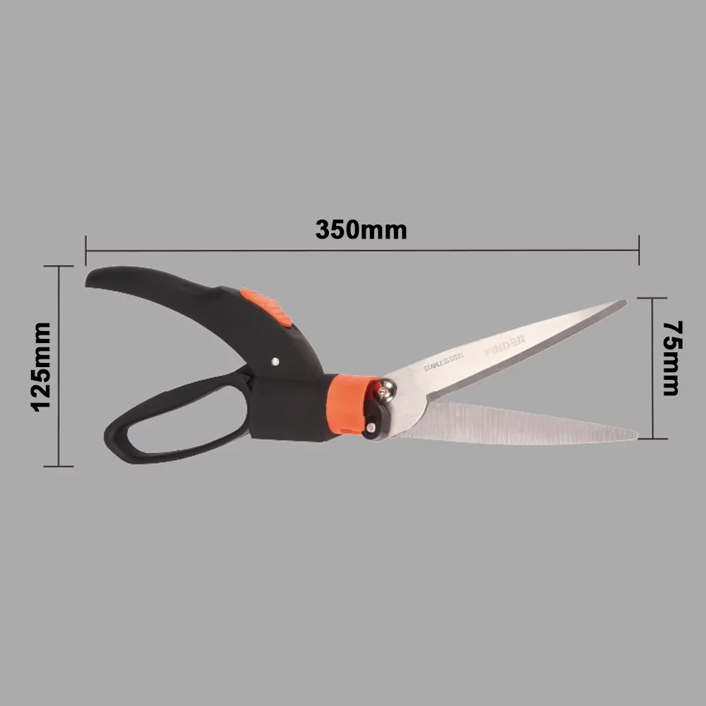 Tomshoo Efficient Multifunctional Gardening Mowers 360 Rotation Hedge Shears, Handheld Lawn Pruning Tool for Precise Grass Trimming