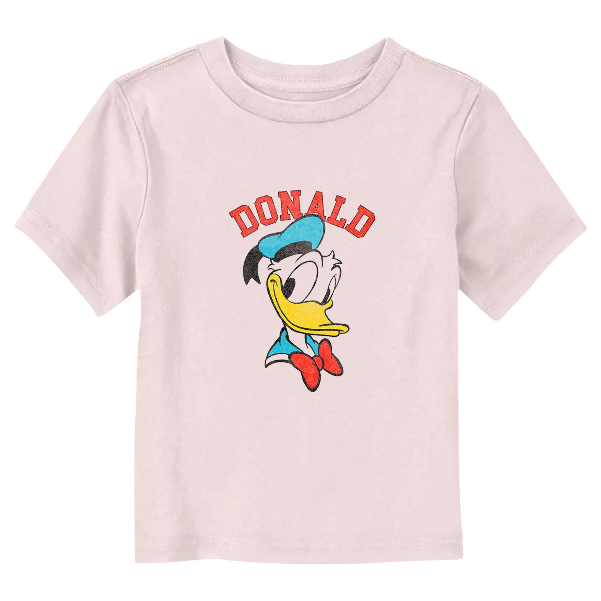 Toddler's Mickey & Friends Distressed Duck Portrait  Graphic Tee Light Pink 5T