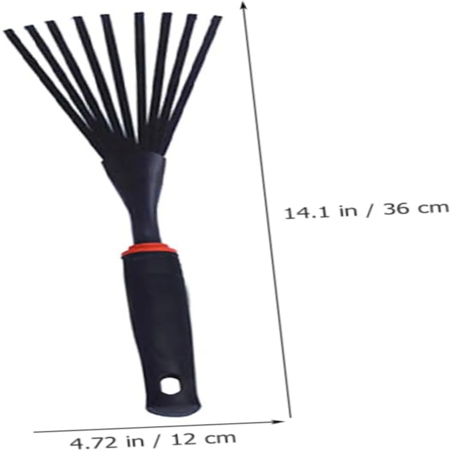 Efficient  Sturdy Small Leaf Rake Hand Tool: Heavy Duty  Ideal for Lawns  Flower Beds  and Gardens - Perfect for Small Spaces - Essential Gardening Equipment for Lawns and Flower Beds - I