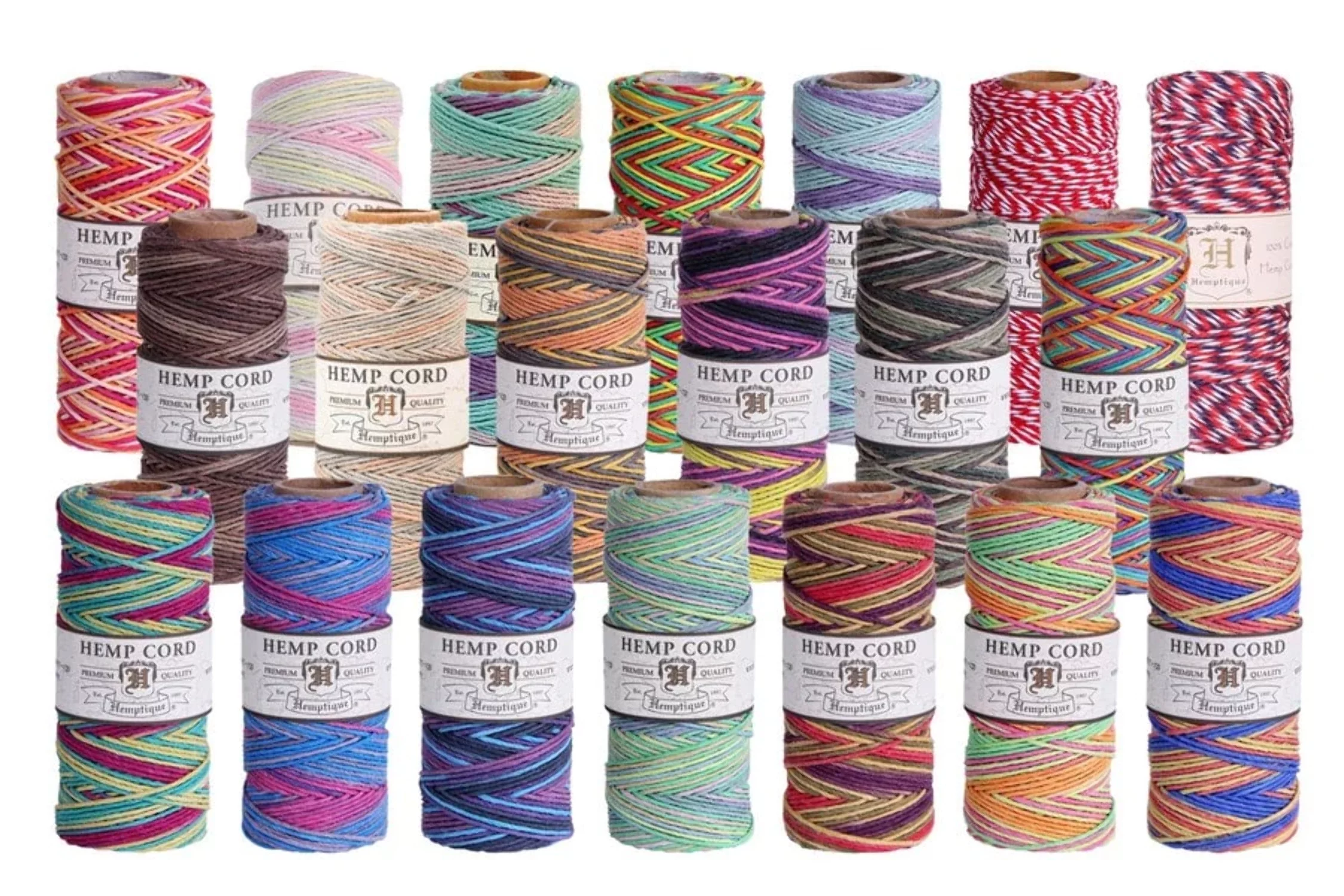 Hemptique Hemp Variegated Cord Spool 20lb 205'-Sandalwood