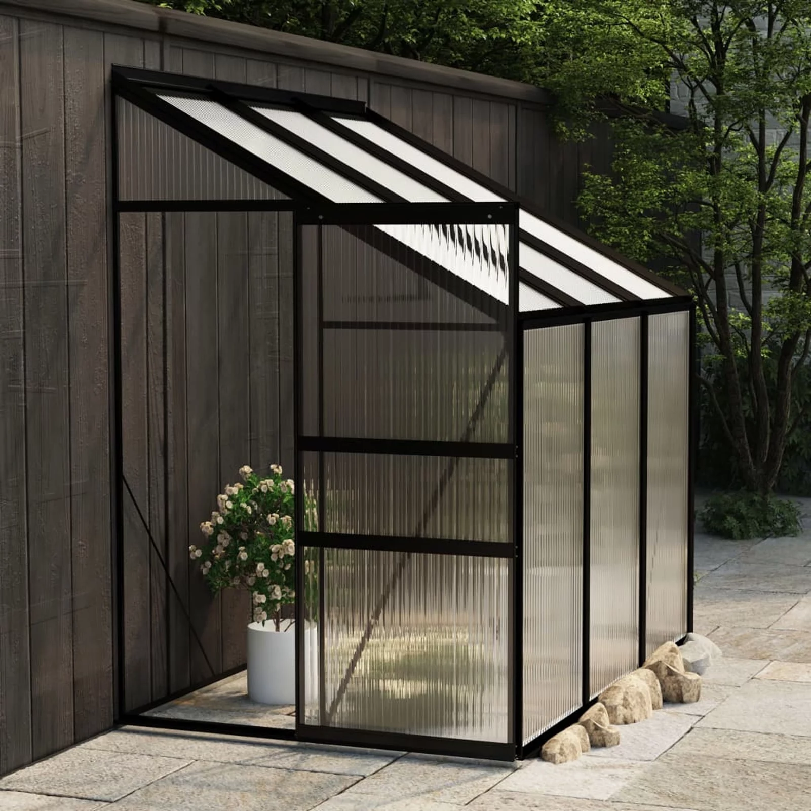 moobody Greenhouse Anthracite Aluminum 140.1 ft³