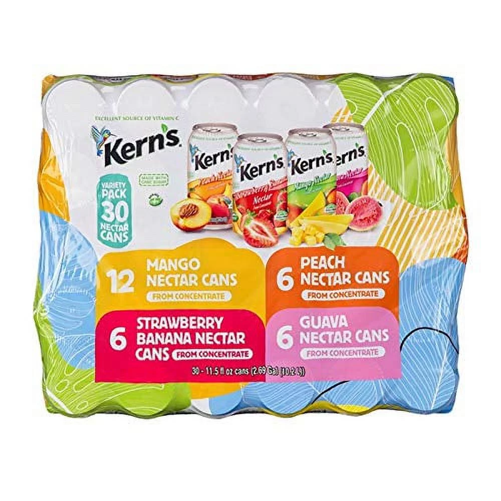 Kern's Nectar Variety Pack NEW FLAVOR ! (Mango, Strawberry Banana, Peach, Guava)