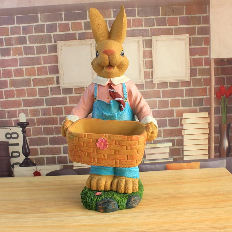 Resin Rabbit Succulent Planter - Large Planter for Succulents - Storefront Display Planter