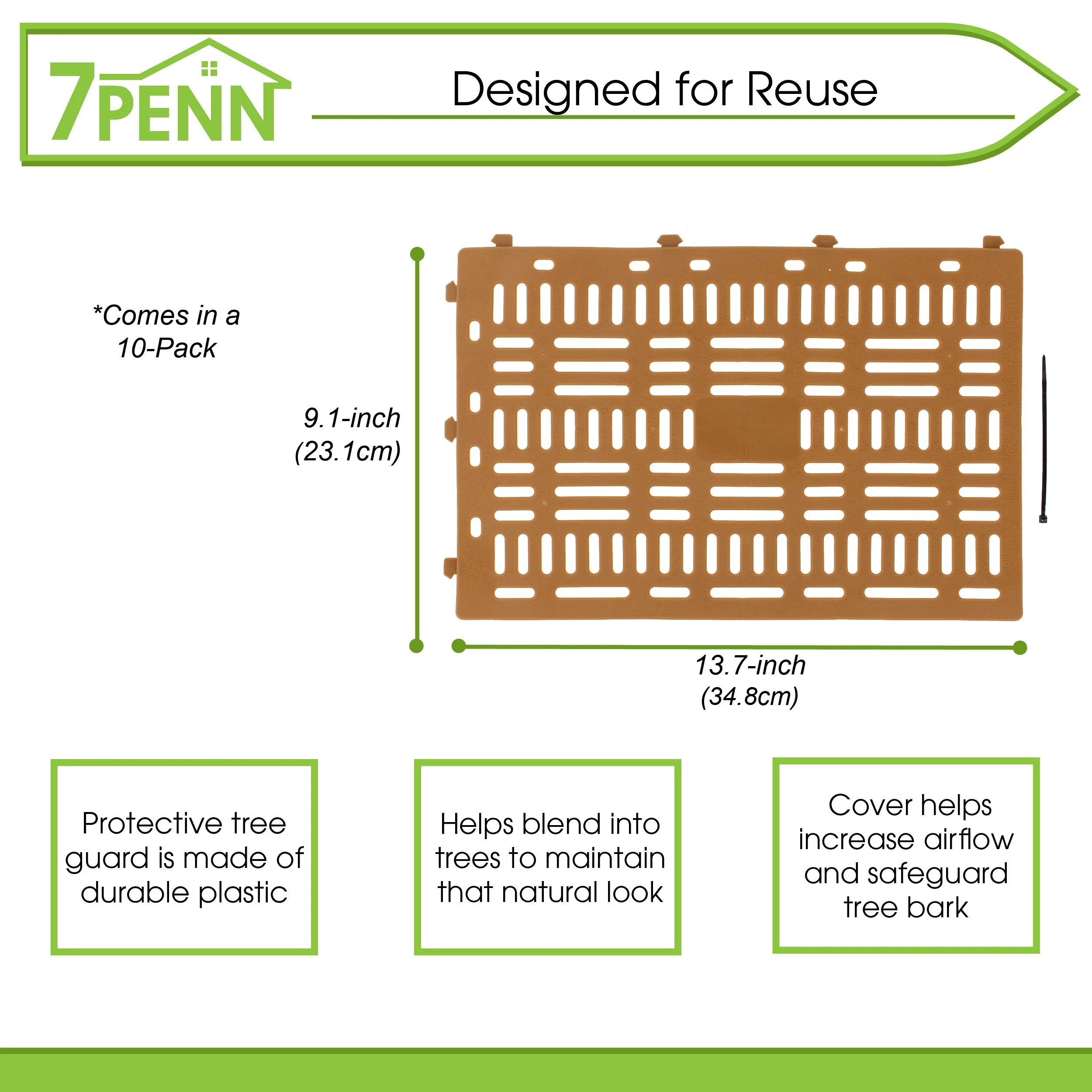 7Penn Tree Trunk Protector Guard - Plant Protector 13.7 x 9.1in Fruit Tree Fence