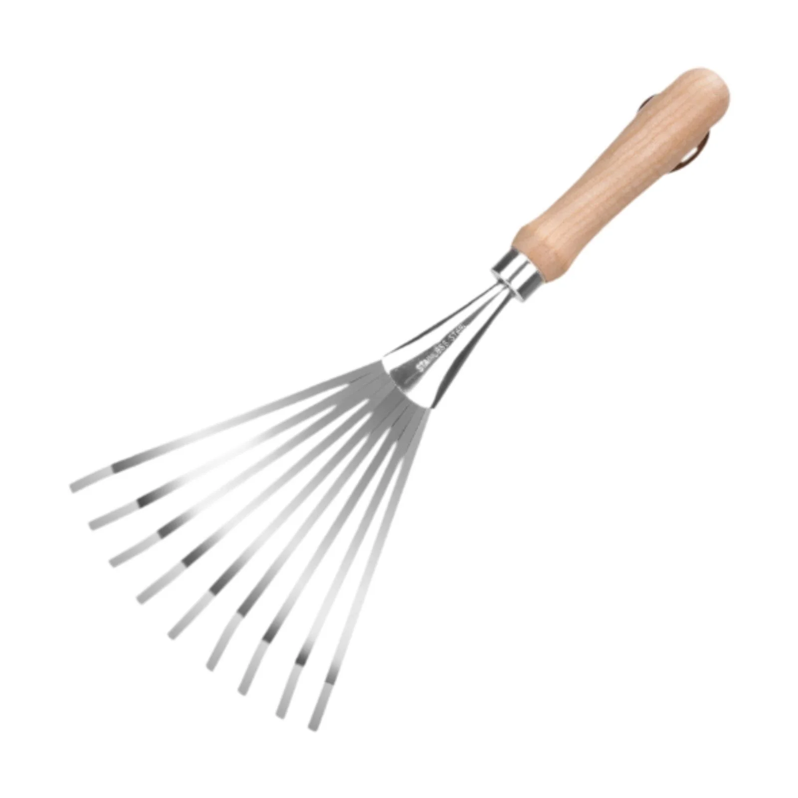 oshhnii Garden Rake 9 Tooth Metal Yard Rake for Flower Bed Lawn Yard Garden Cleaning