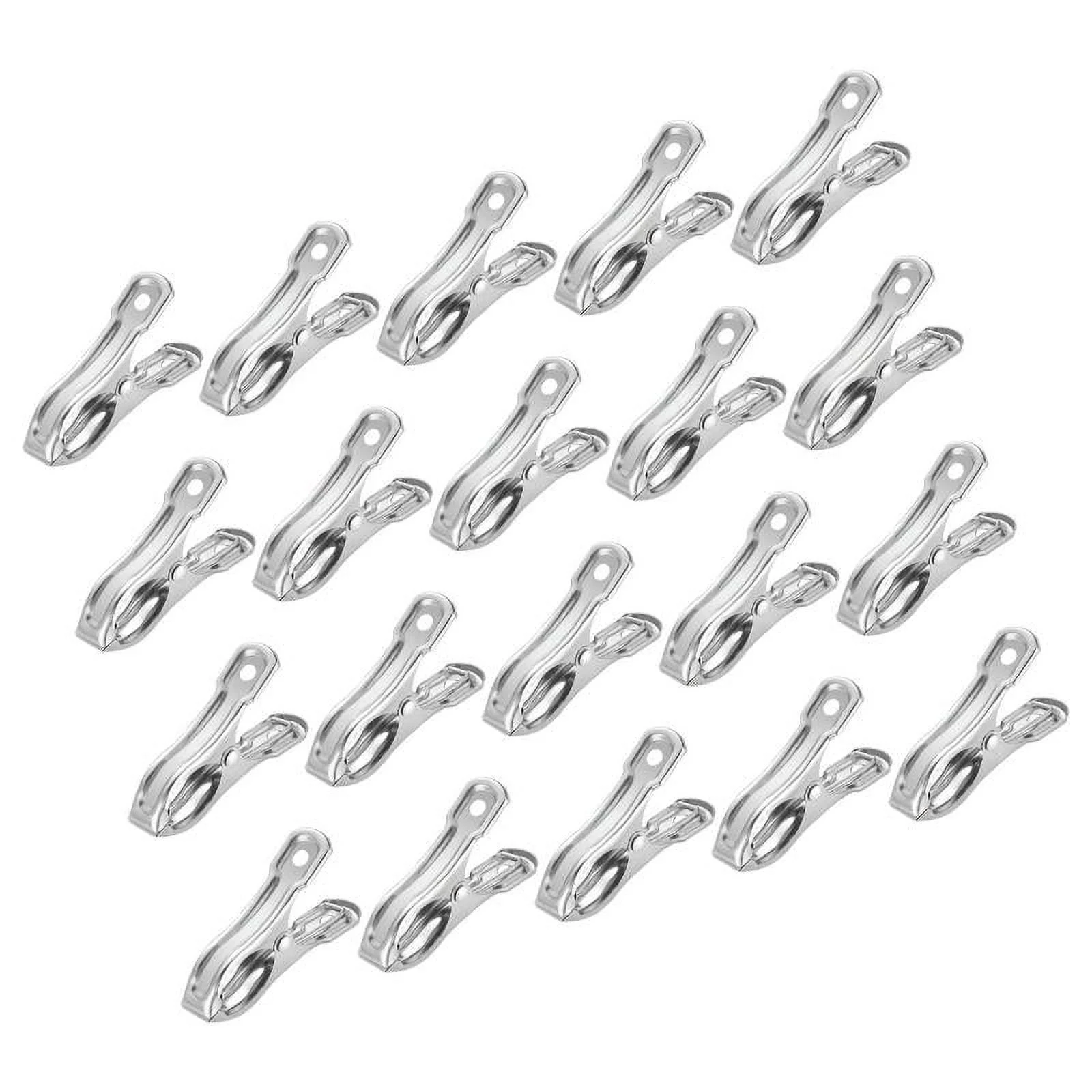20 Pack Stainless Steel Greenhouse Clamps- Heavy Duty Garden Clips Greenhouse Clips with Large Open for Fixing Netting