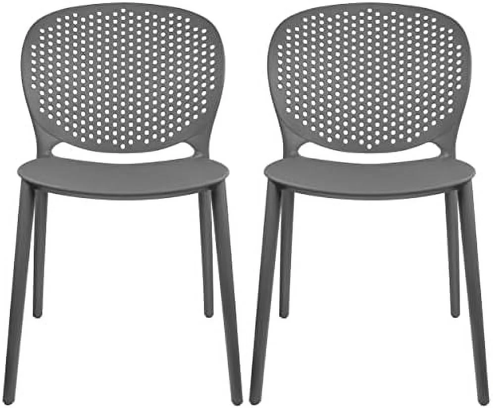 TJCGDTY Modern Pool Patio Chairs  Plastic Armless Dining Side Chairs for Indoor or Outdoor Use  Aqua Blue