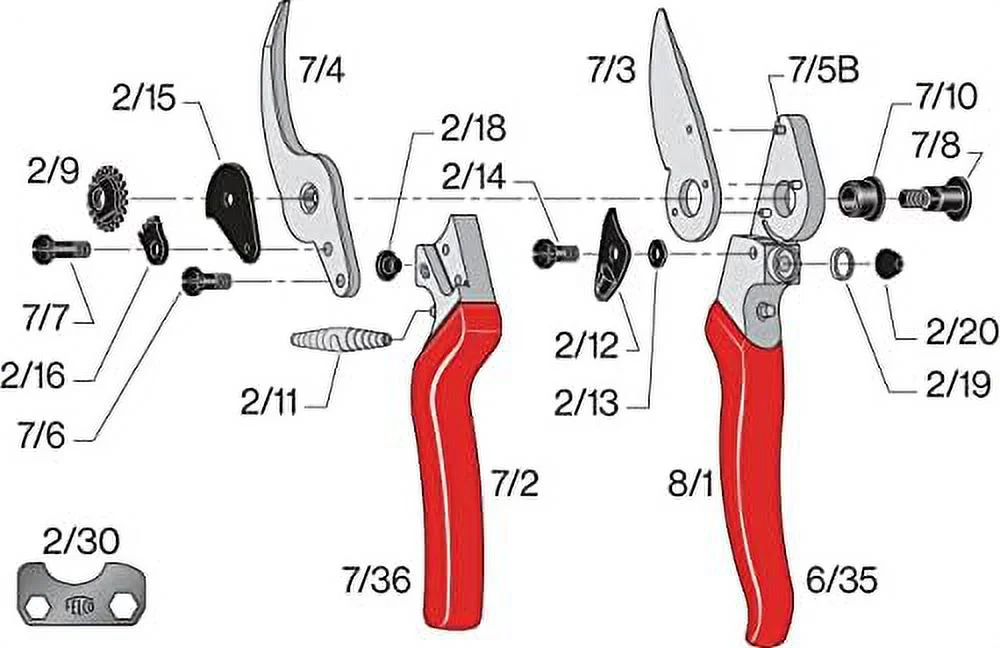 ergonomic hand pruner with 1-inch cutting capacity, 8.25in - 100052387