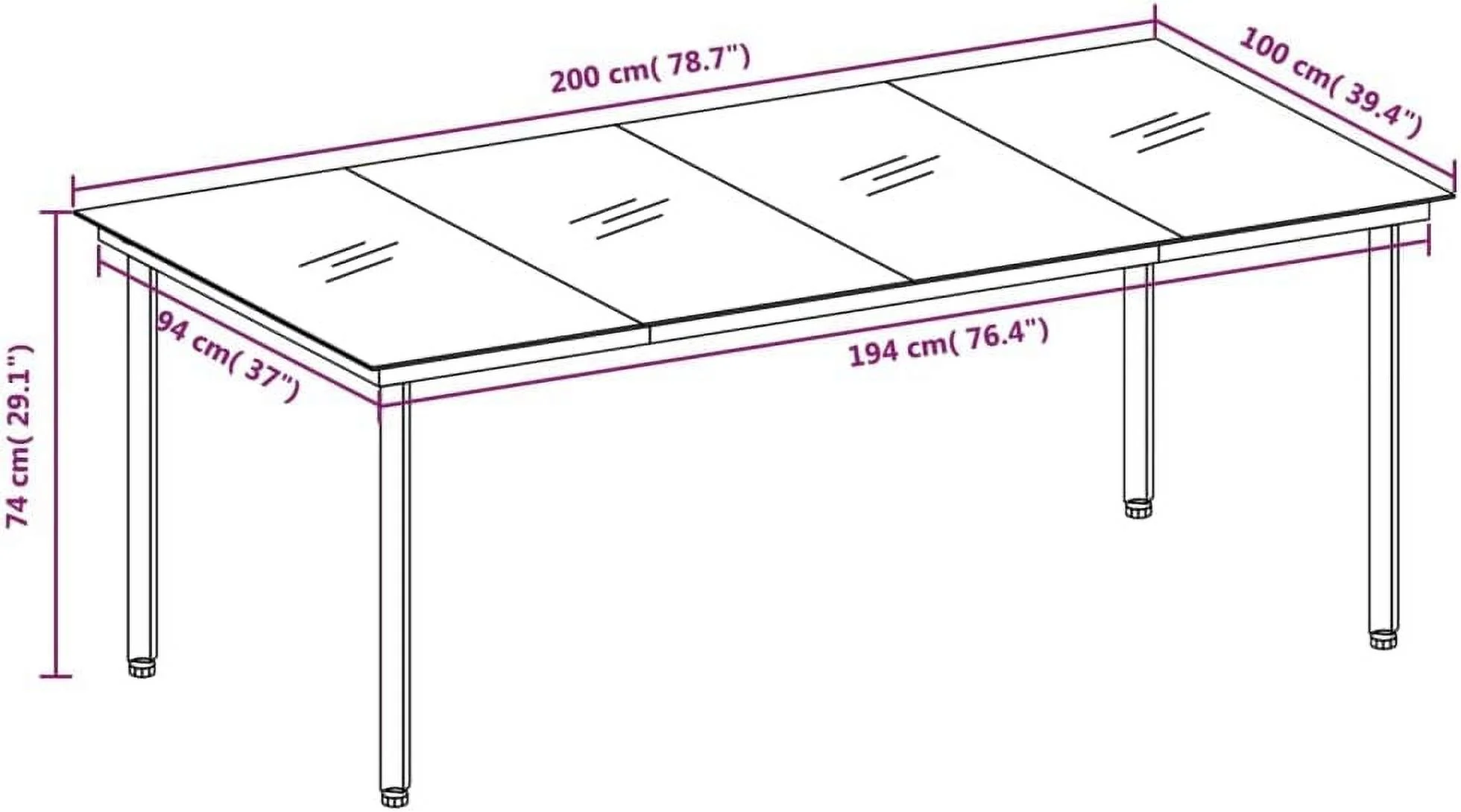 9 Piece Patio Dining Set Anthracite  with 1 x Table 8 x Chair 8 x Seat Cushion