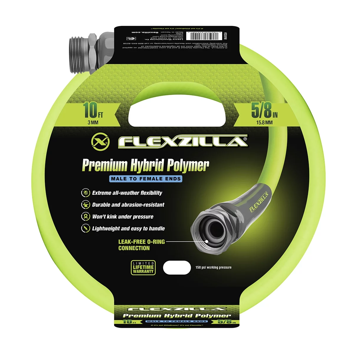 Flexzilla® Garden Hose, Hybrid Polymer, ZillaGreen™ 5/8
