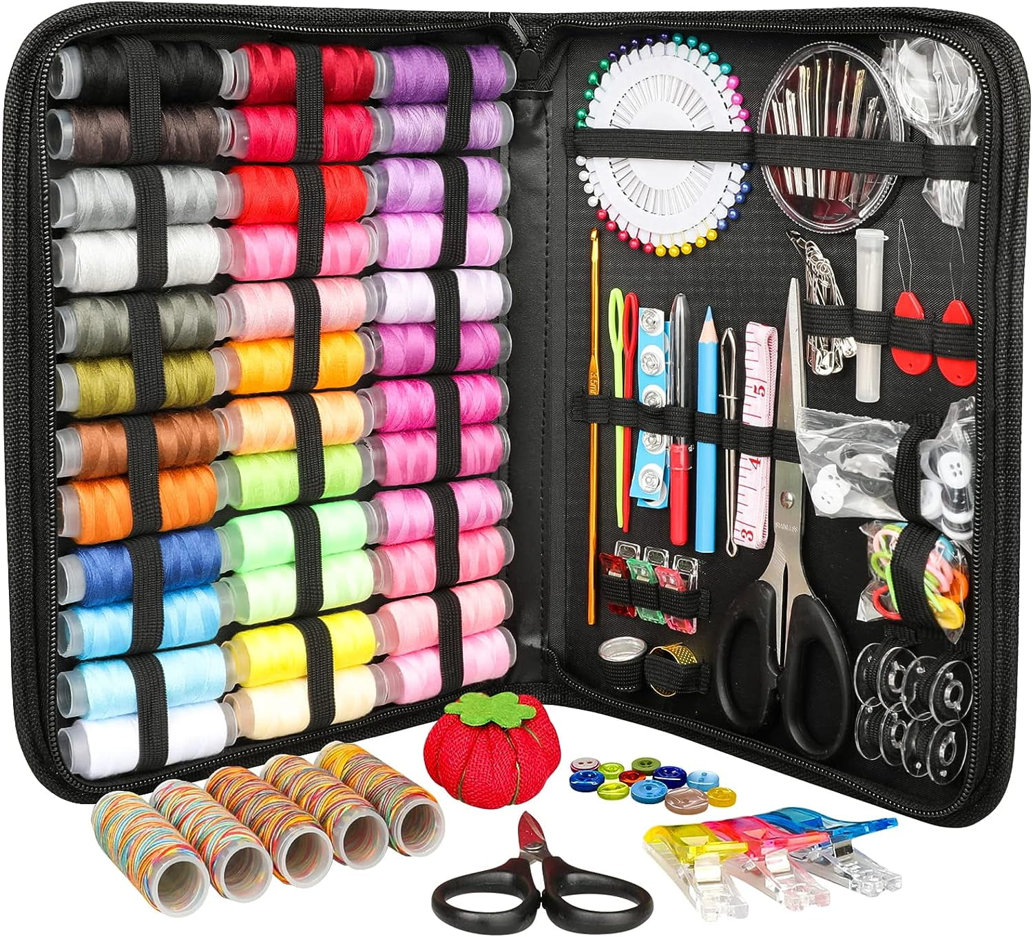 230 Pcs Hand Sewing Tool Kits,  43 XL Sewing Thread | Suitable for Traveller, Adults, Kids, Beginner, Emergency, DIY and Home