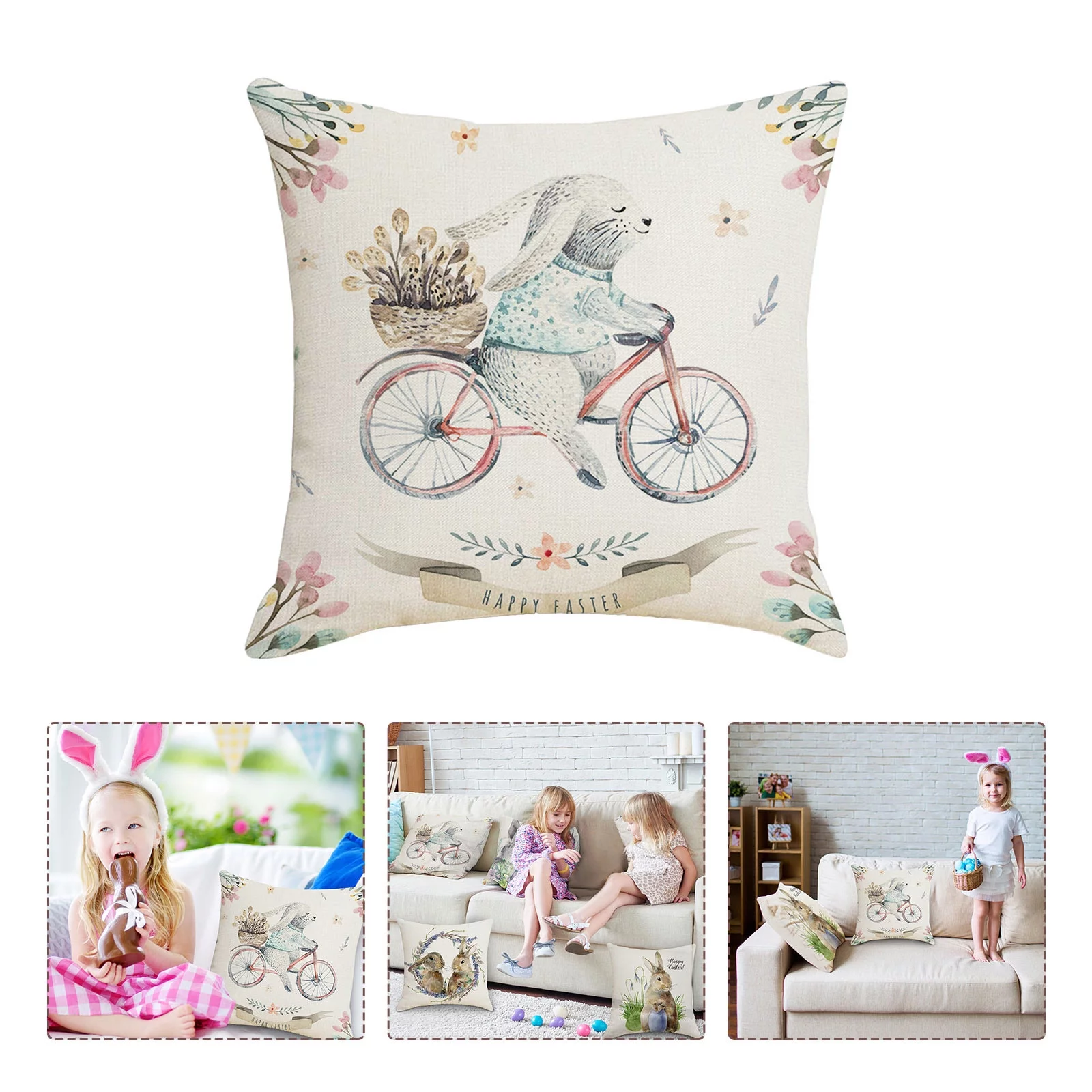 SIfdSeng Body Pillow Case Cotton Print Easter Linen Hugging Pillow Case Santa Pillow Case Printed Pillow Sofa Cushion Summer Pillow Covers Silk Pillow Cases with Zipper Pattern