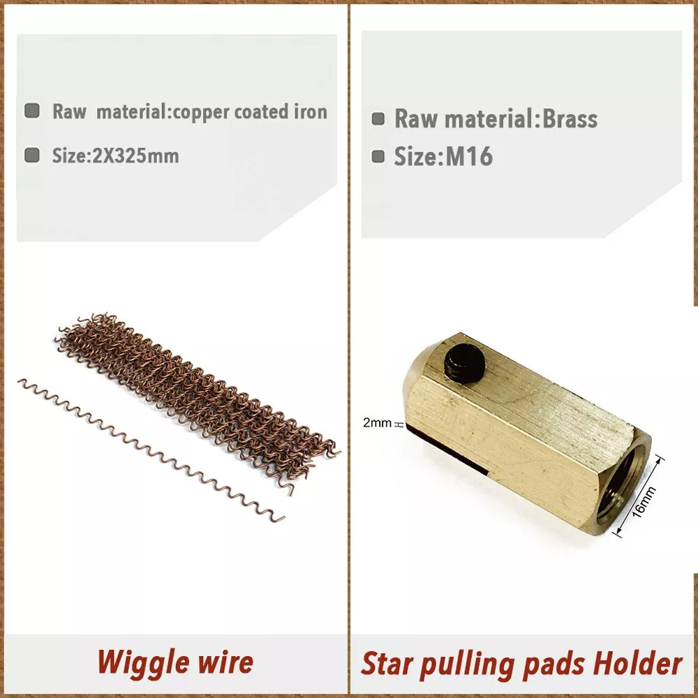 77pcs Stud Welders Dent Repairing Kit Pulling Claw Shrinking Welding Machine Slide Hammer Puller Straight Rull Rings Round Washers Wiggle Wires