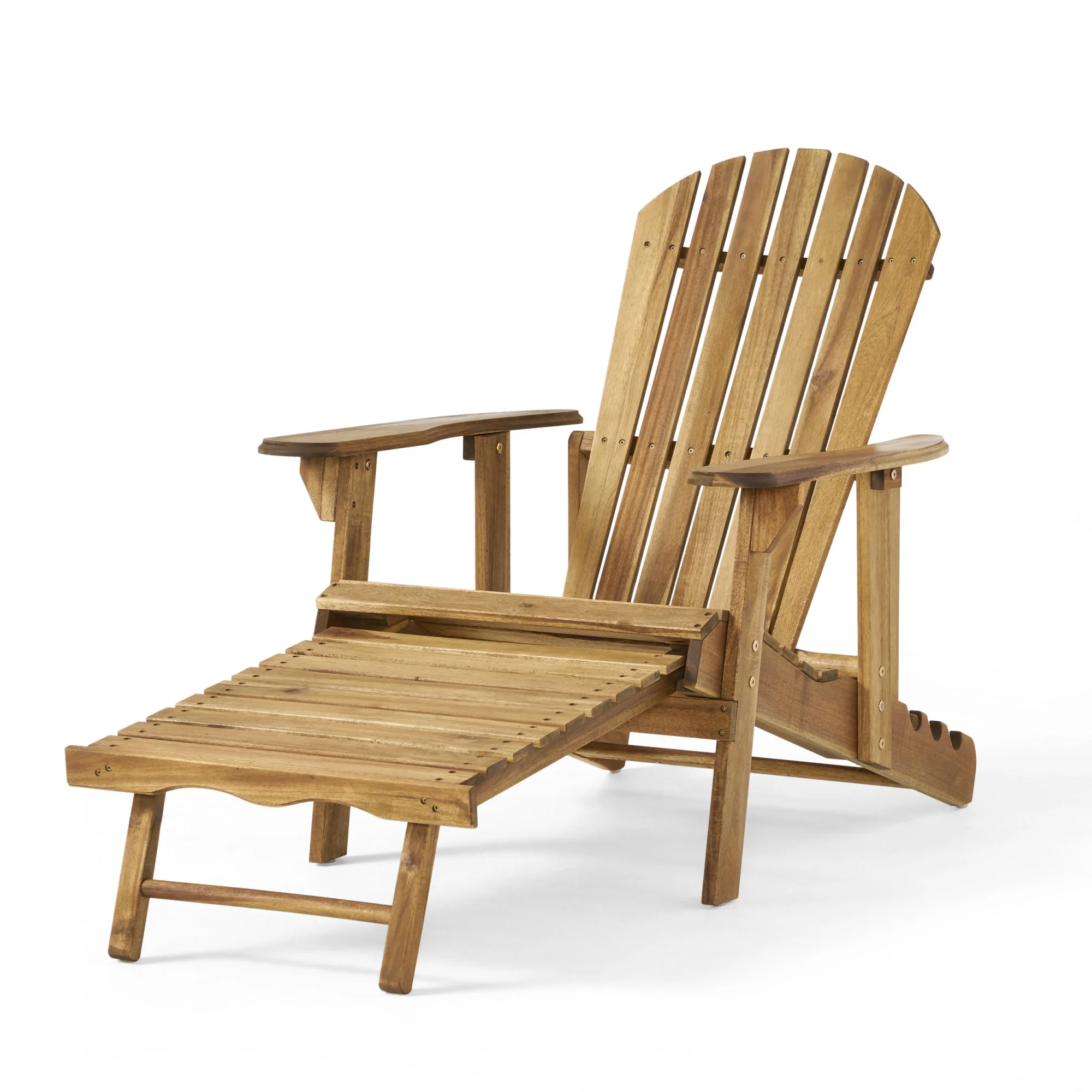 Dawn Whisper Outdoor Reclining Malibu Adirondack Chair in Natural