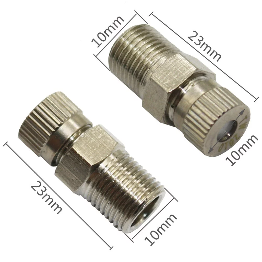 50 Pcs 1/8 Inch Copper High Pressure Fog Misting Sprinklers 30  Garden Irrigation Anti-drip Atomization Colling Nozzles