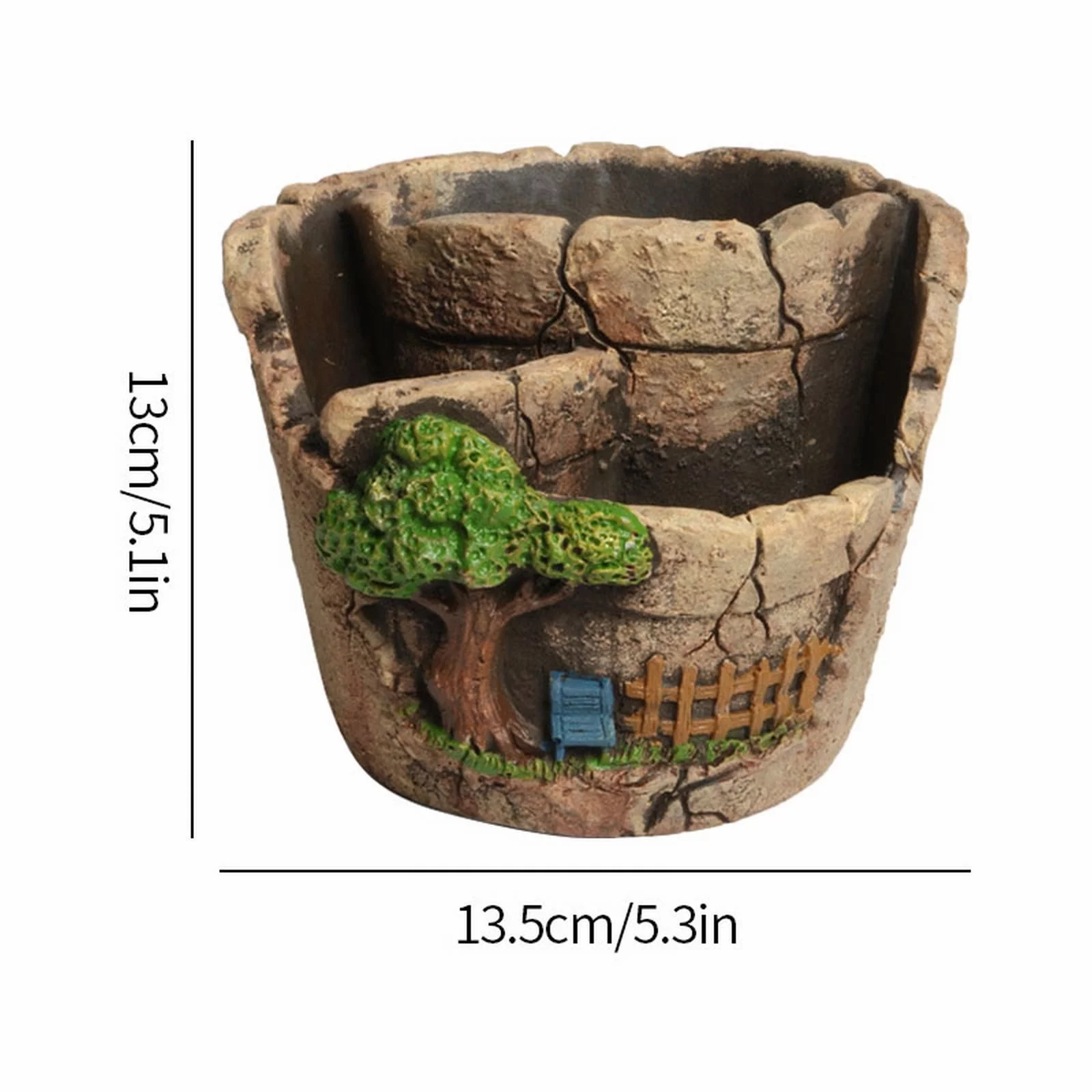 Ljxge Flower Pots Succulent Planter Bonsai Flower Pot Cement Fleshiness Flowerpot Creative Flower Container for Home Garden Balcony Decor