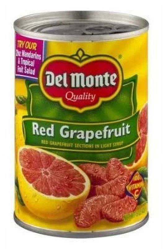 Del Monte Red Grapefruit Sections In Light Syrup (Pack Of 3) 15 Oz Cans