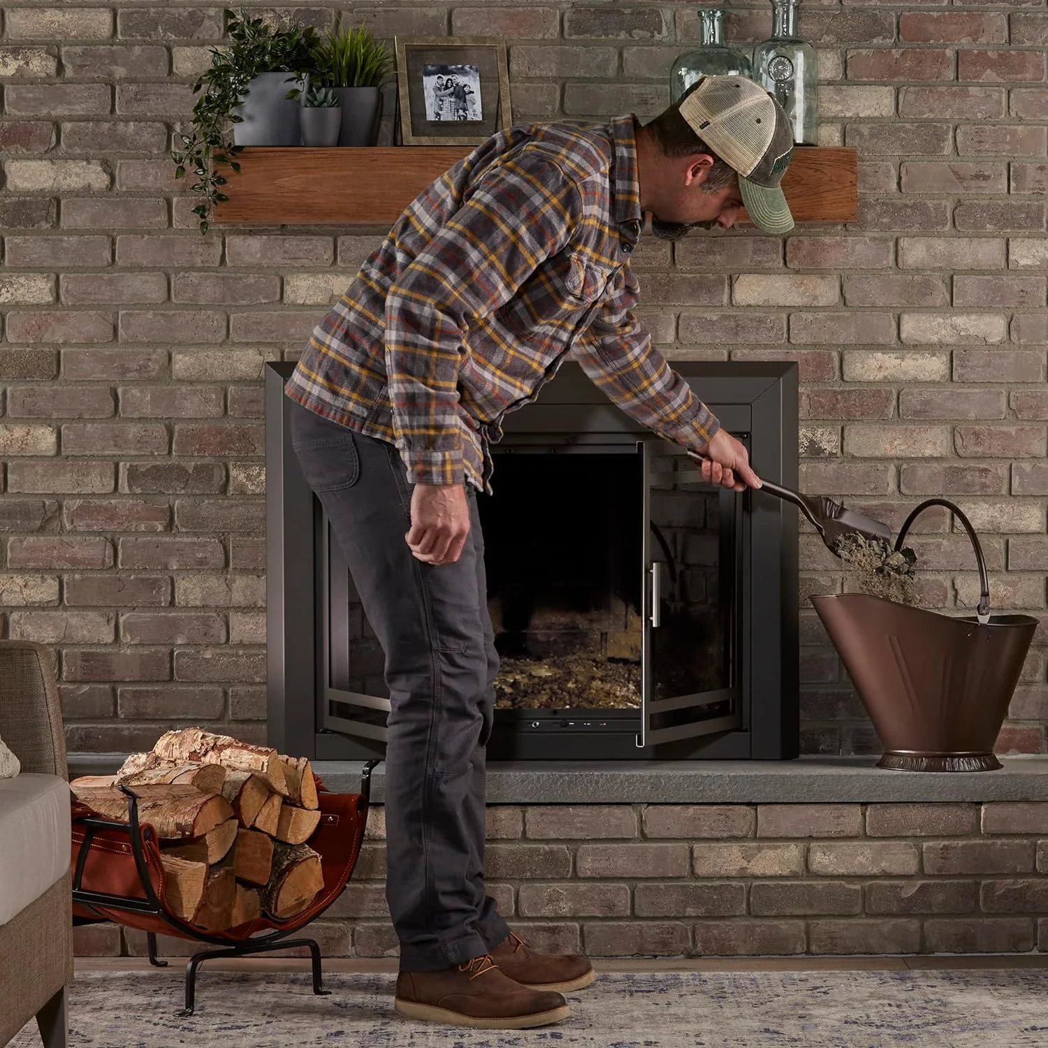 C-1713 Bronze Coal Hod And Shovel Set