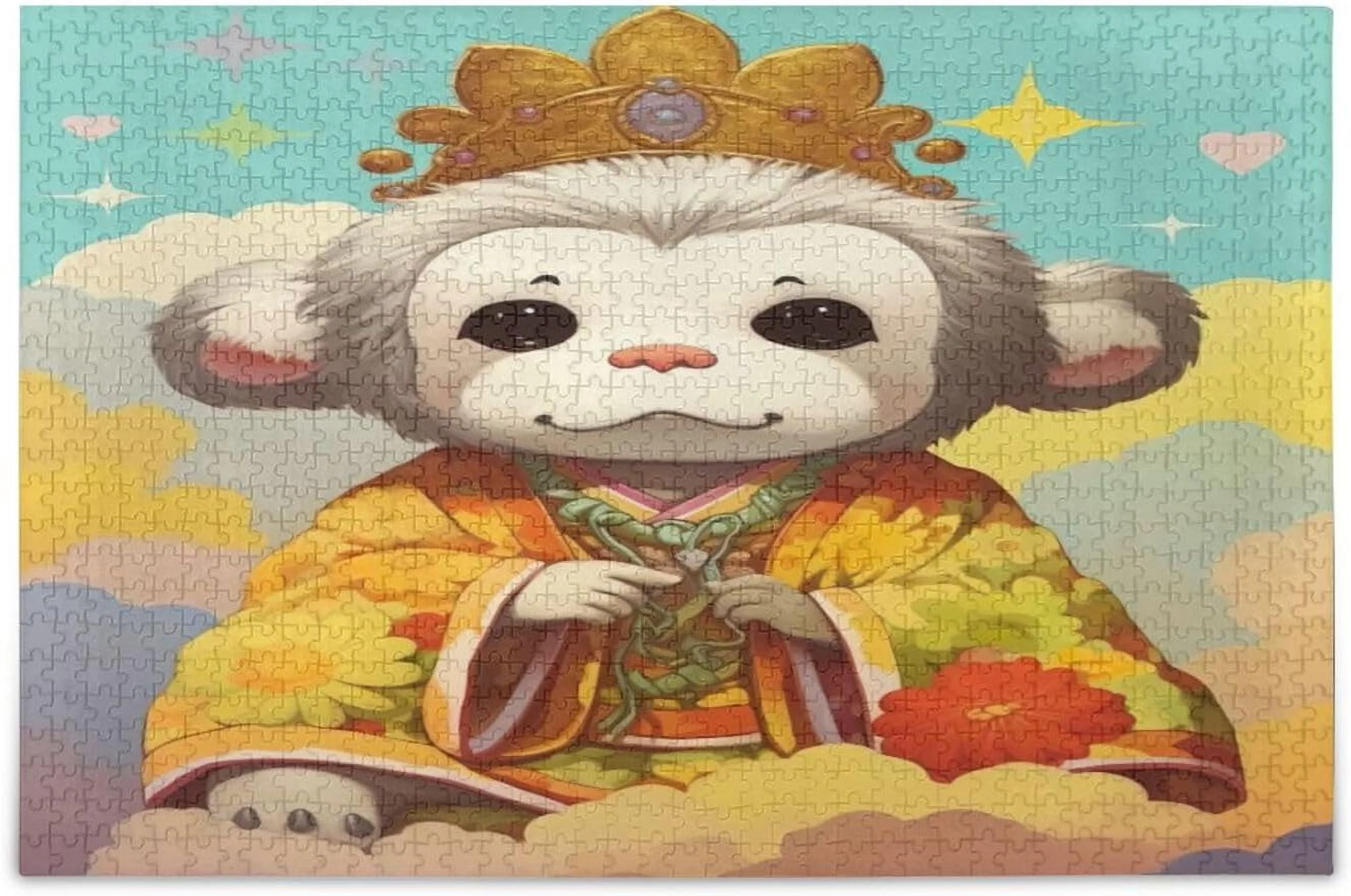 SKYSONIC Cute Cartoon Monkey Jigsaw Puzzles for Adults or Kids 500 Piece,Decompression Fun Family Puzzles Game for Christmas Holiday Toy Gift368