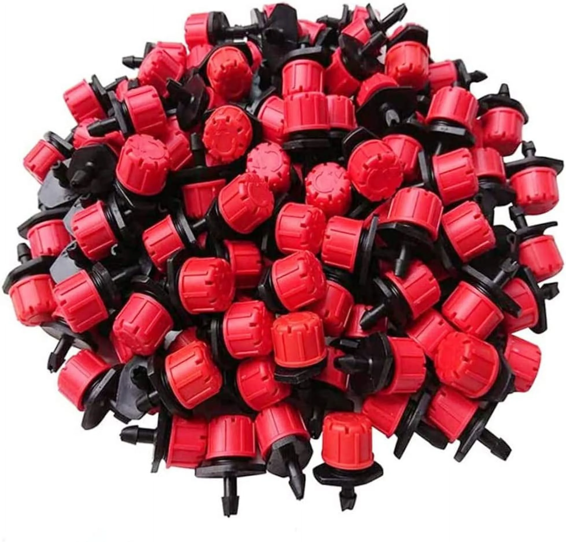 100PCS Irrigation Dripper Irrigation Emitter Drippers Adjustable Micro 8 Hole Flow Drip Head for Garden Greenhouse Flower Bed