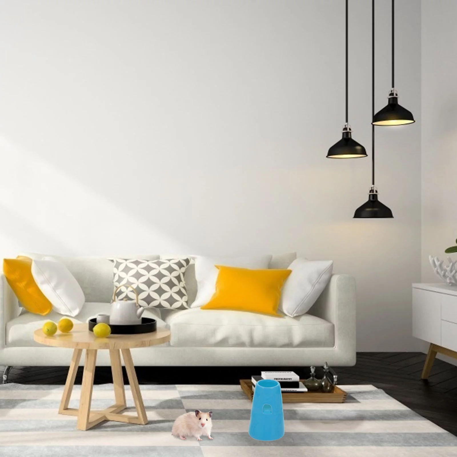 Ceramics Pet Watering Fountain Dispenser Feeder Drinking Kettle Bottle Holder Rack