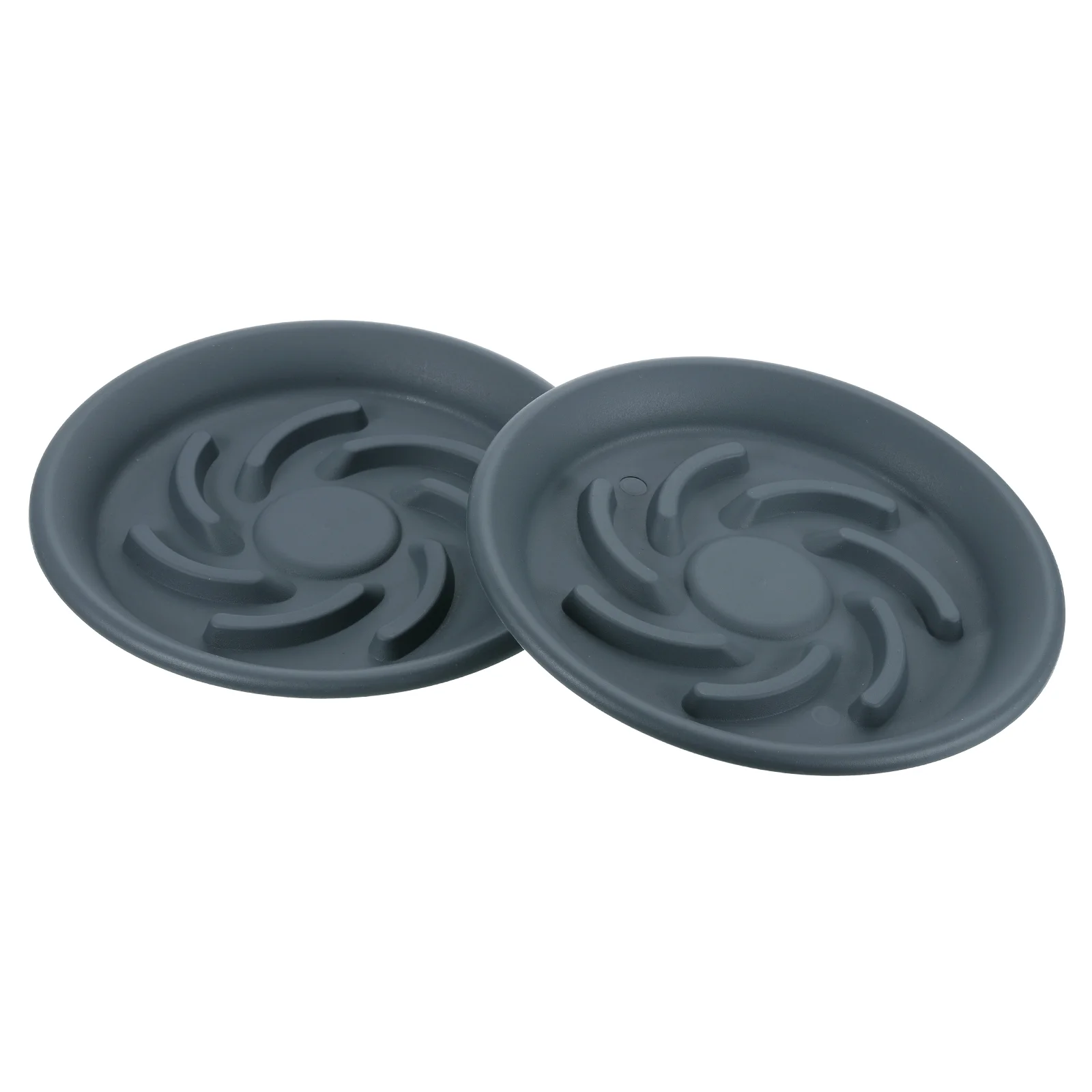Uxcell Plant Saucer Drip Tray 6.5 Inch Plastic Round Planter Trays Flower Pot Drainage Dish Plate Bases Grey 2 Pack