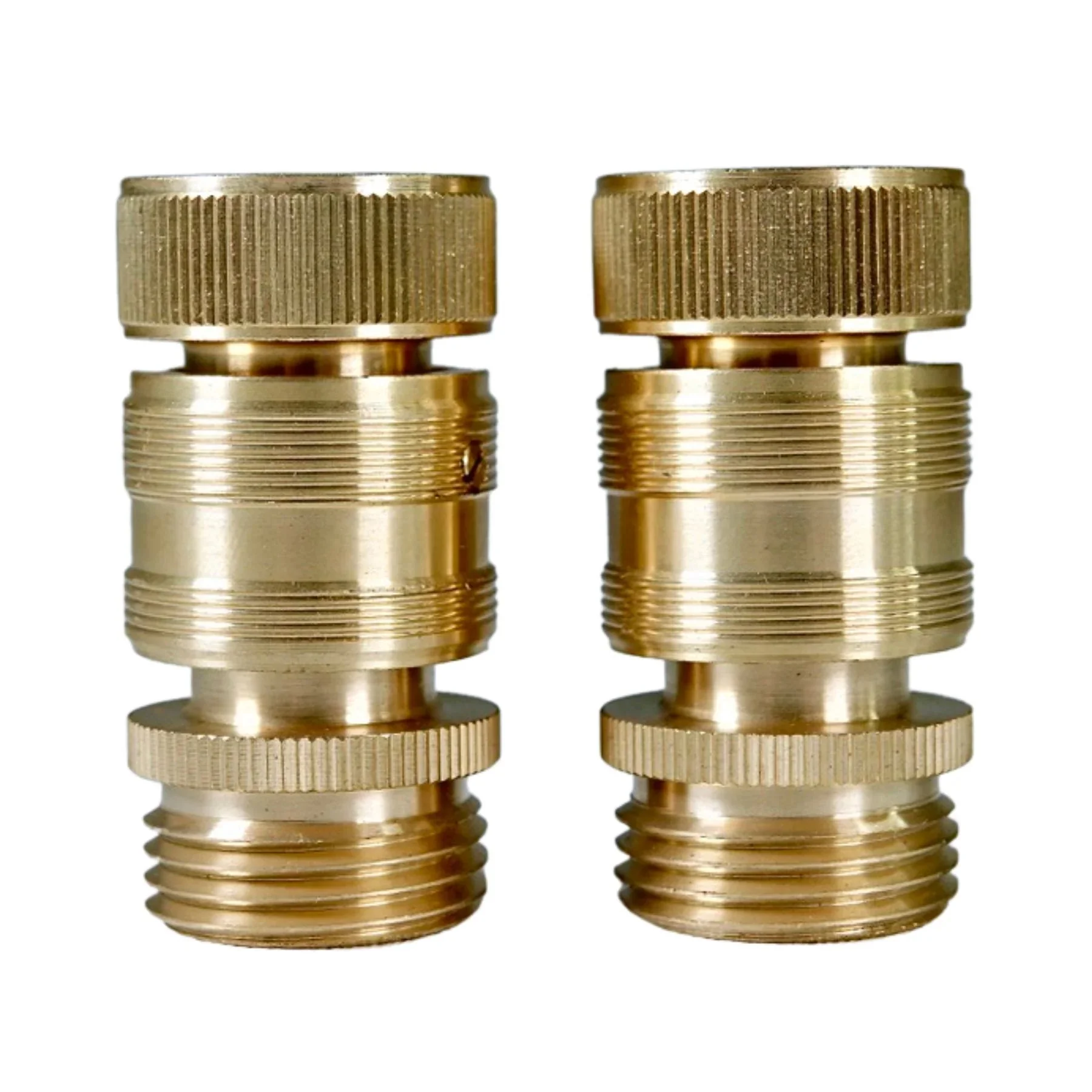 Quick Connector Garden Hose Fittings (2 Pack) - Leak Free - 3/4