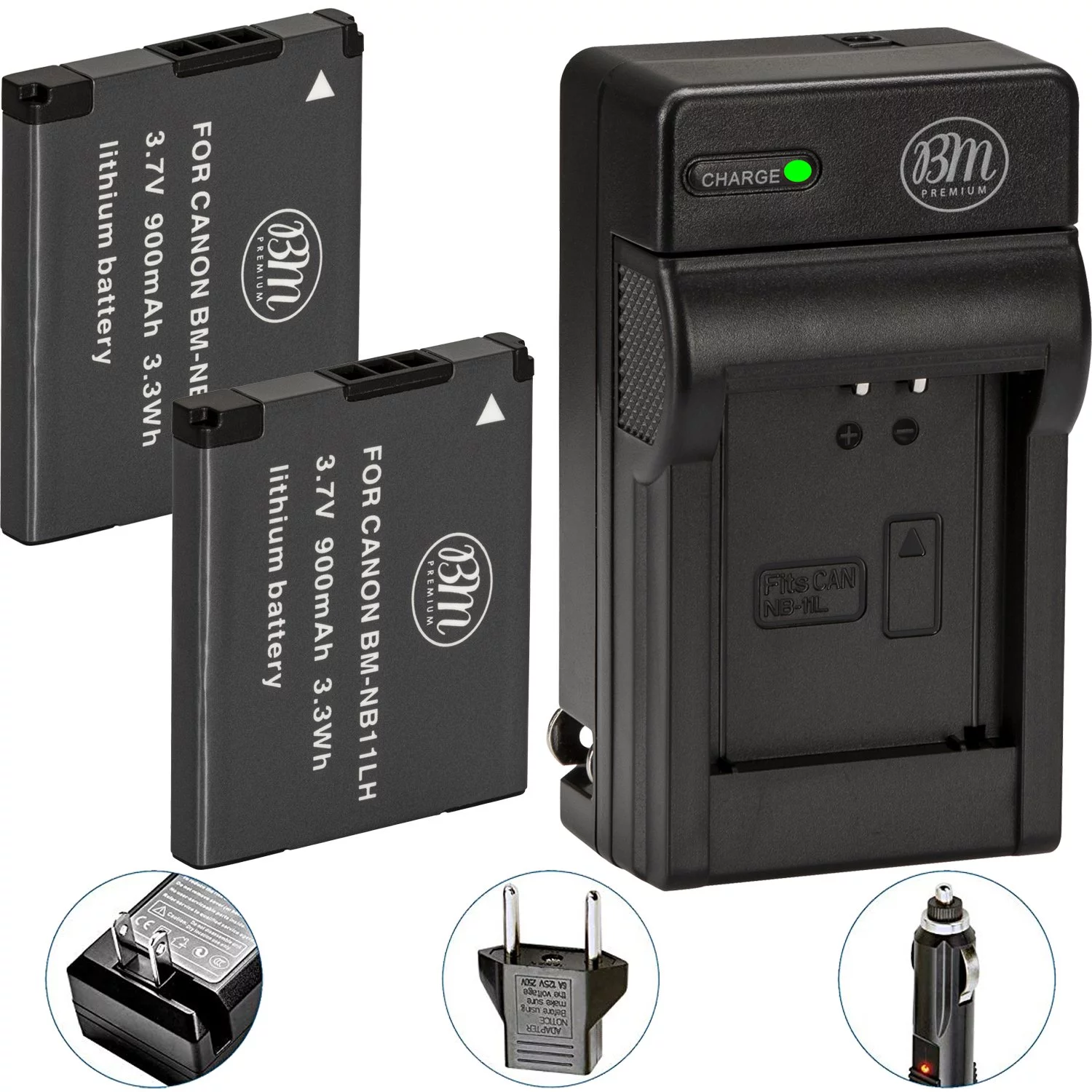 BM 2 NB-11LH Batteries and Charger for Canon PowerShot Elph 320, Elph 340, Elph 350, Elph 360, A2300 A2400 A2600 A3400 A4000 SX400 SX410 SX420 Cameras