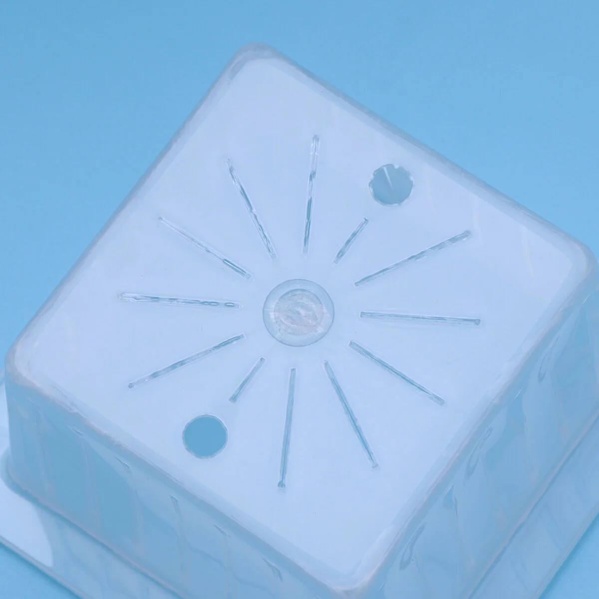 Guichaokj 10pcs Planting Basket Green Planting Root Square Plant Water Culture Flower Garden Balcony Planting Soilless Cultivation Pots with Cotton Rope (White)