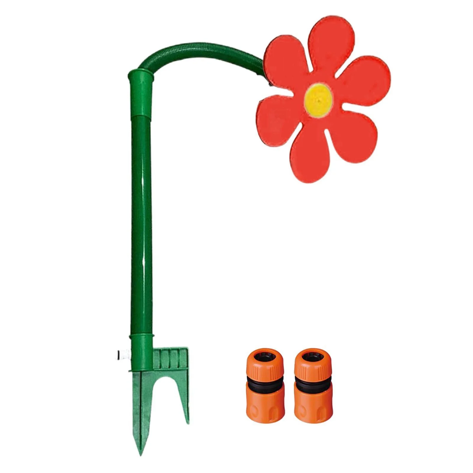 Daisy Flower Sprinkler Convenient Floor Mounted Sunflower Sprinkler Watering Device Flower Watering Nozzle Rainbow Sprinkler for Kids Automatic Hose Timer Walking Sprinklers for Yard Mechanical Water